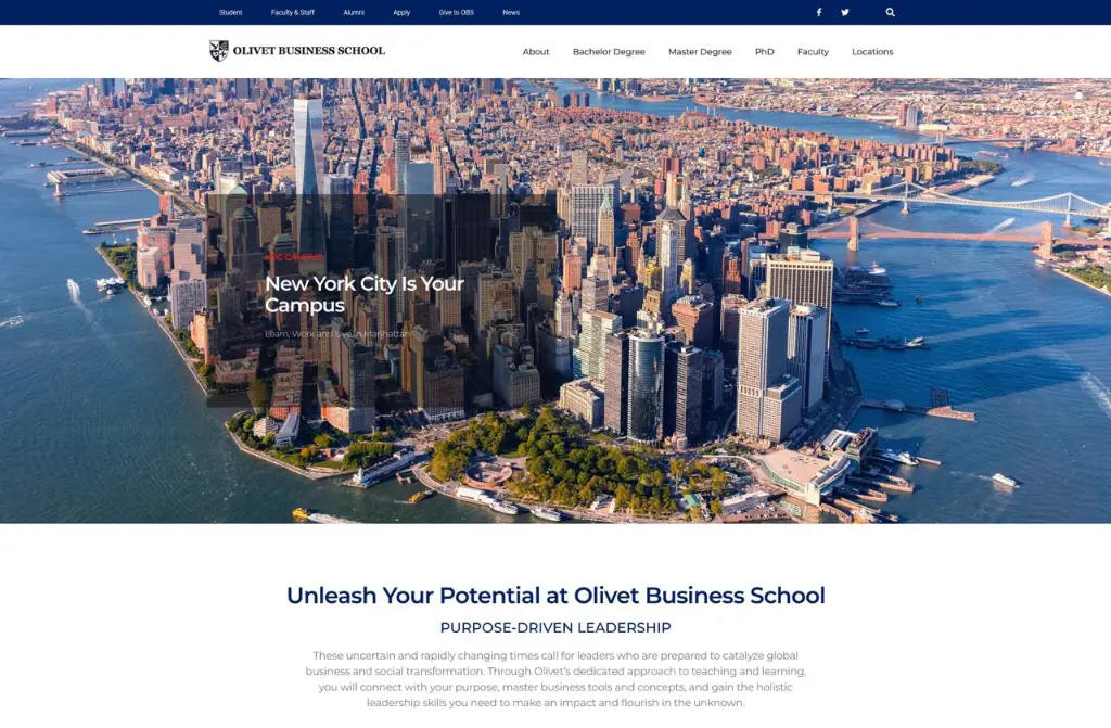 Olivet Business School Launches New Website
